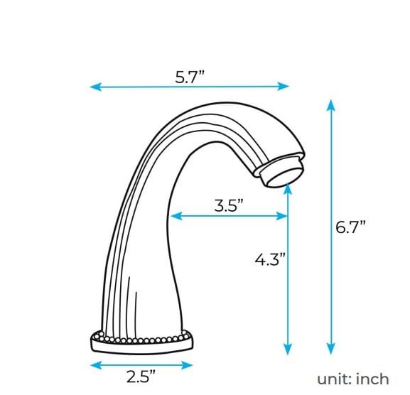 Инфракрасный смеситель для раковины из латуни Fontana Showers FS-5029AB ARCH-00087395 - Вид №3