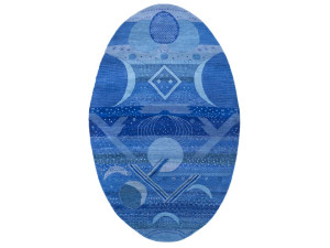 Шерстяной овальный ковер ручной работы