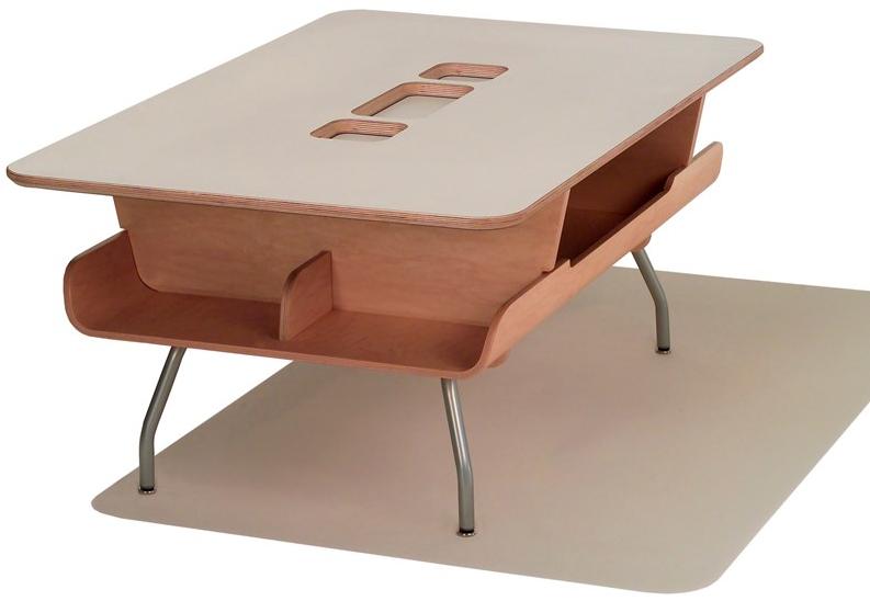 Herman Miller Прямоугольный деревянный журнальный столик с вещевым ящиком sun-id-1512108 - Вид №1