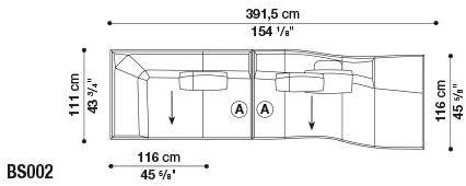 B&B Italia Модульный диван из ткани Bend sun-id-1452964 - Вид №26