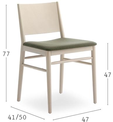 Billiani Стул из бука с мягким сиденьем Tracy 566 - Вид №2