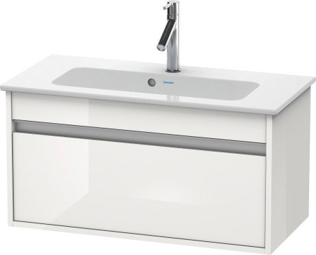 KT642305353 Ketho Тумбочка подвесная компакт Каштан темный, декор Duravit - Вид №2