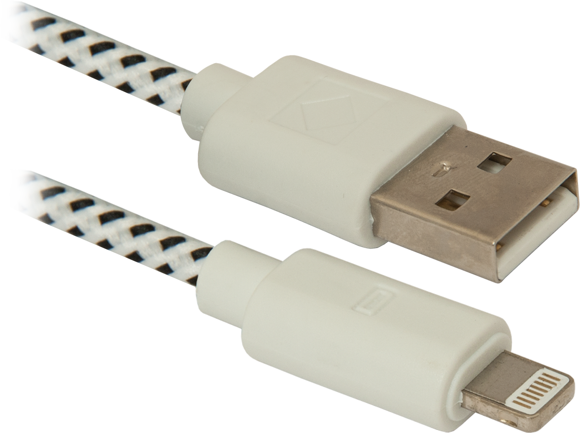 87471 usb кабель ach01-03t usb(am)-lightning(m), 1м Defender Santreyd  - Вид №1
