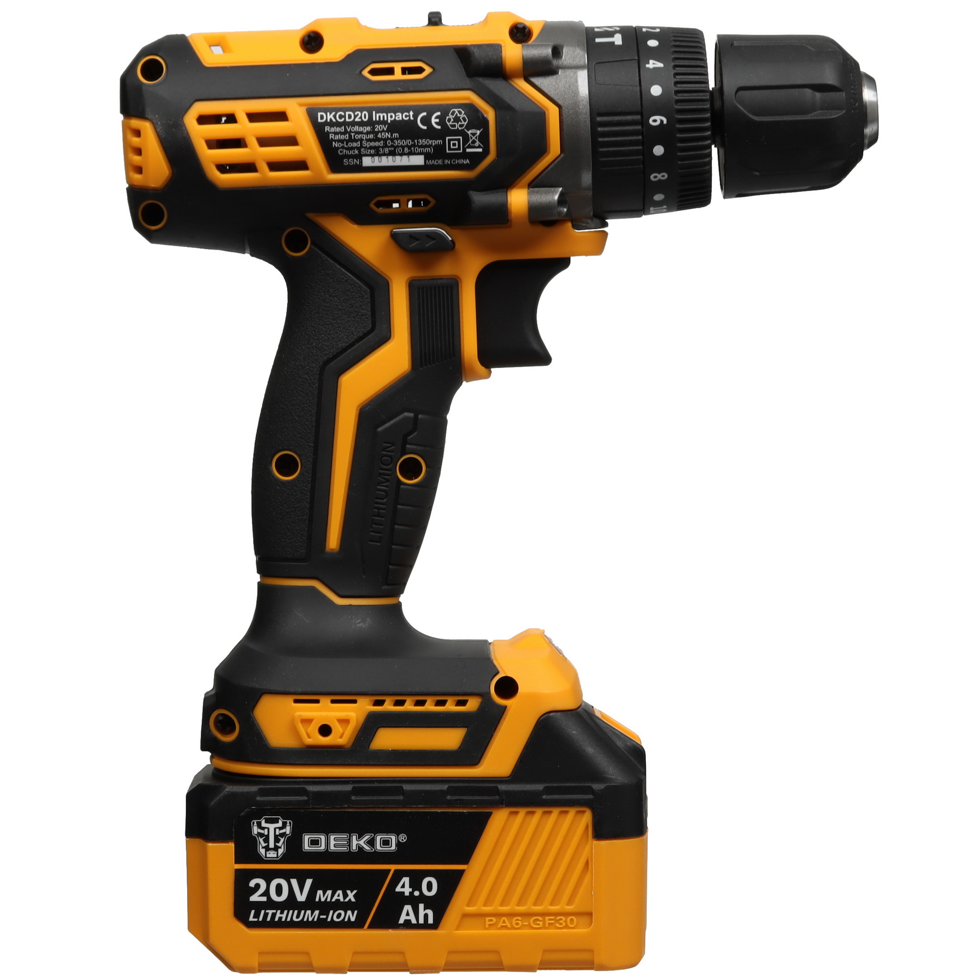 Дрель-шуруповерт DEKO DKCD20 Impact UNV 20V 9019127 STDN-0104765 - Вид №2