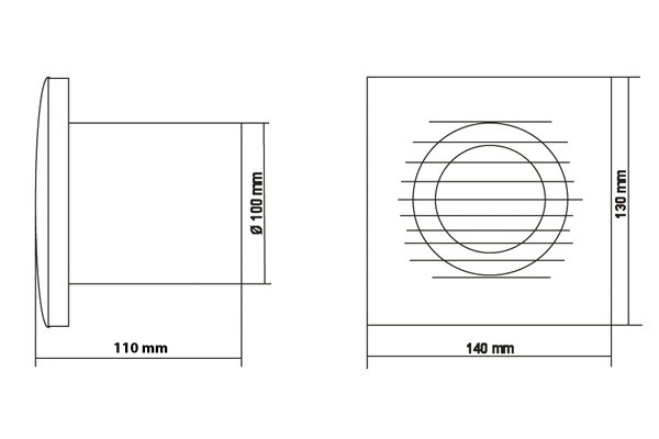 Накладной вентилятор Europlast E100S серебро 8668 - Вид №1