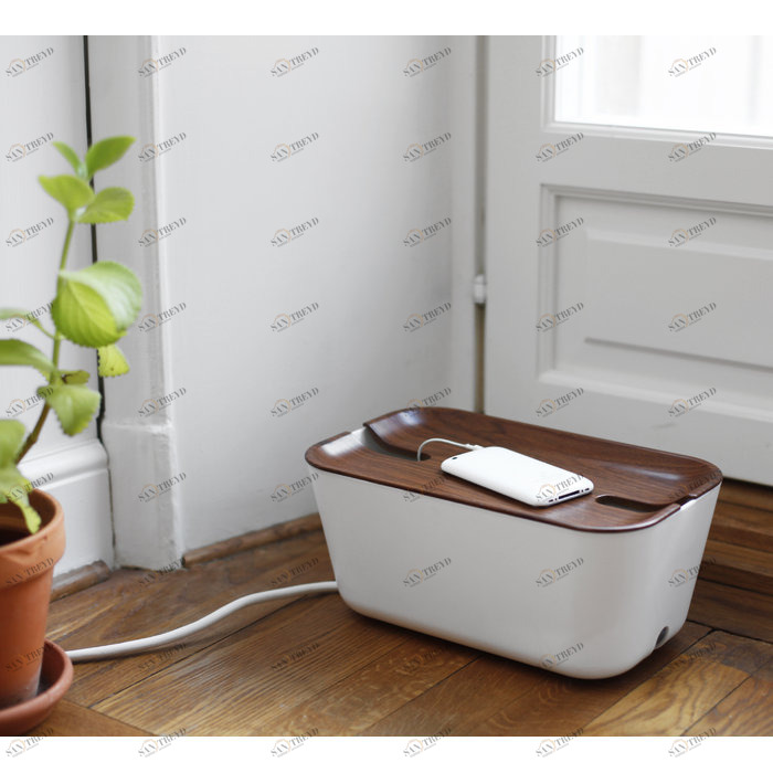 Органайзер бело-коричневый для проводов средний Hideaway BOSIGN  00-3872049 Белый;коричневый 