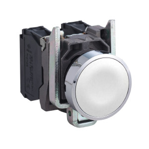 XB4BACUST01 КНОПКА БЕЛАЯ, 1 Н/О, ПРУЖ ВОЗВРАТ, CUST Schneider Electric Harmony XB4
