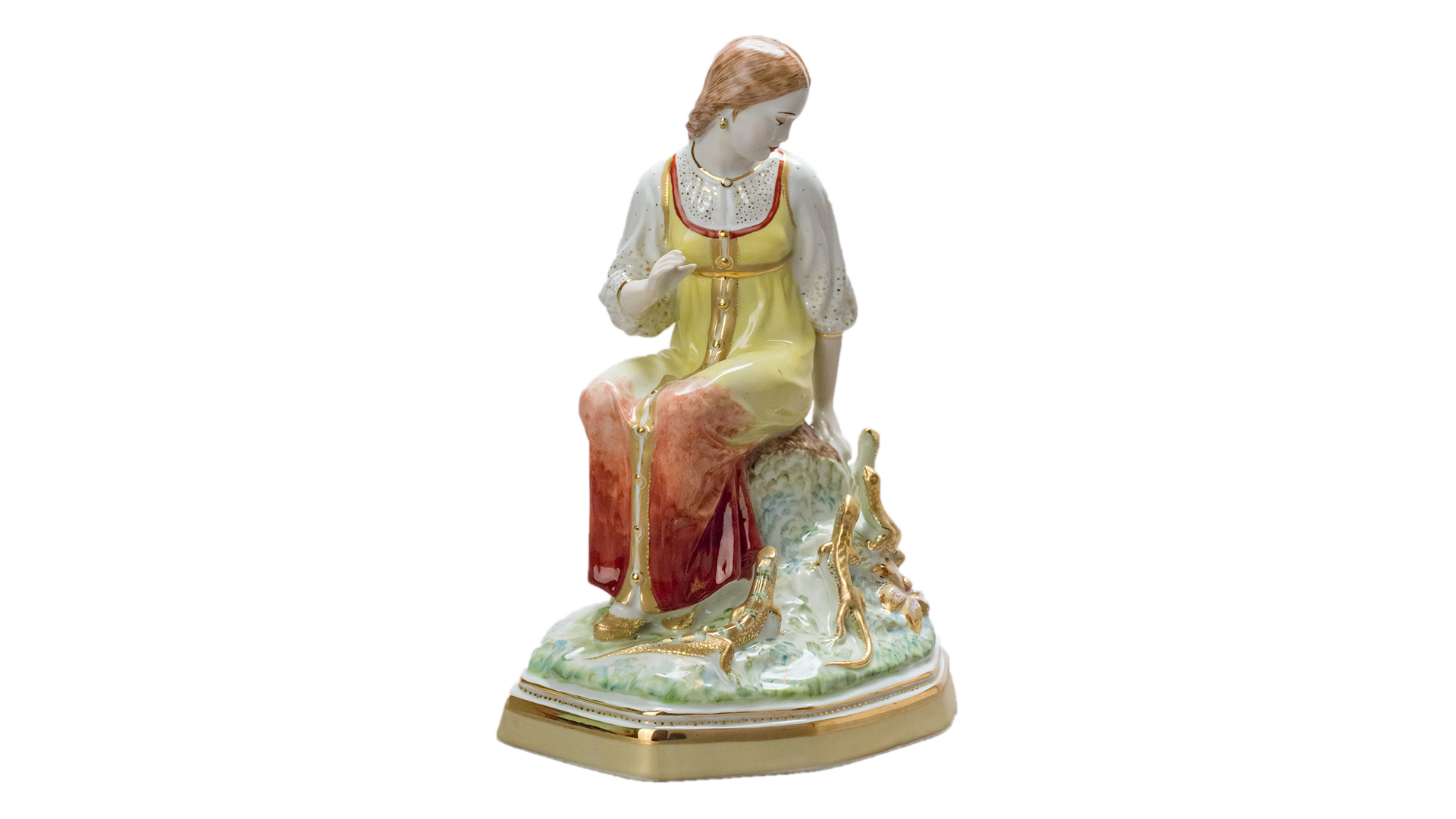 10618116 Дулевский фарфор Скульптура "Малахитница №1395а" Фарфор  - Вид №1