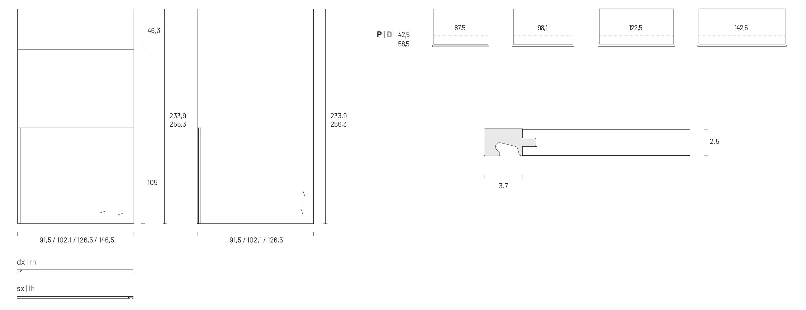 Секционный деревянный шкаф с раздвижными дверями Dall'Agnese Wardrobe Collection ARCH-00054656 - Вид №3