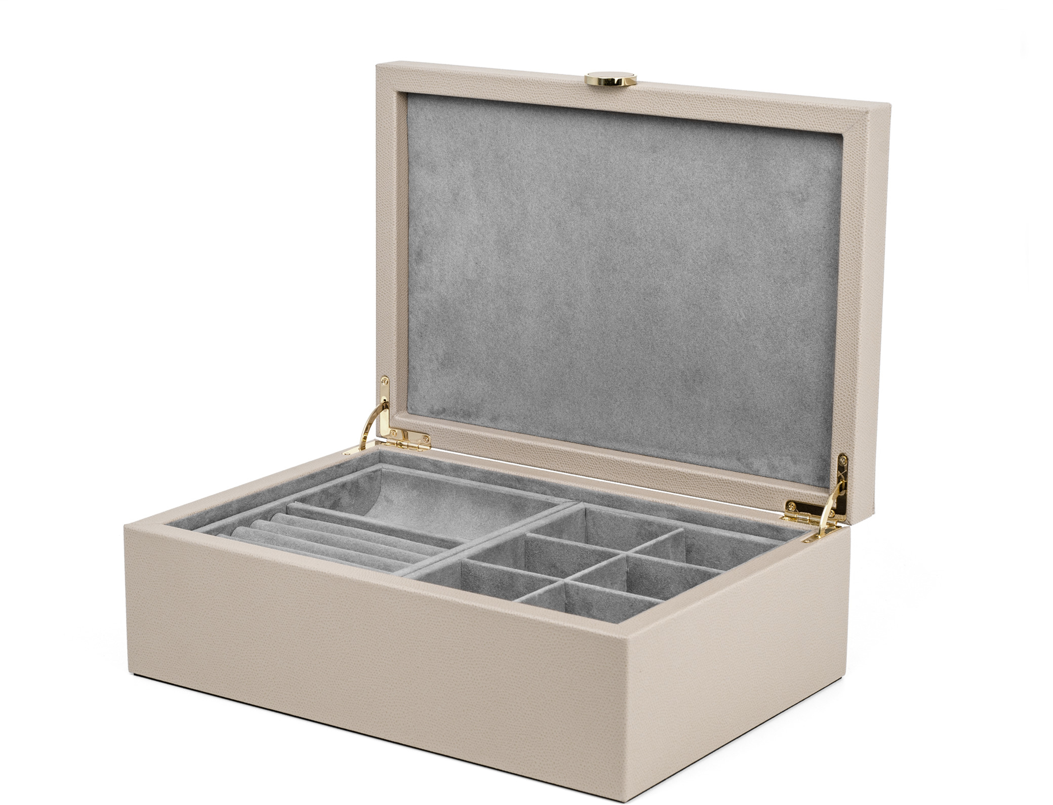 Шкатулка для украшений Prestige - 35,5X25XH13 см / зернистая кожа_coffee