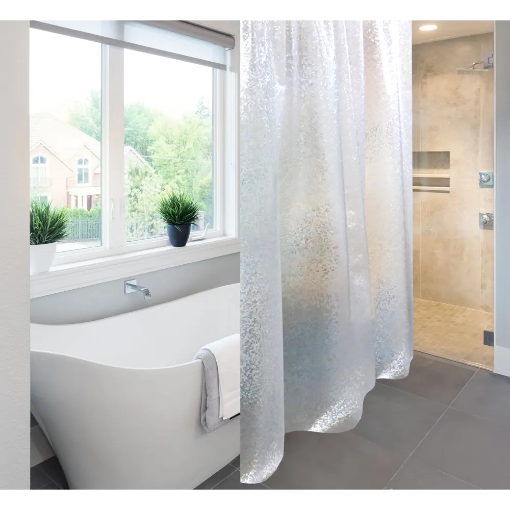 Штора для ванной 182х182 см ПВХ цвет прозрачный 83784017 STLM-2116120 Santreyd Asteria - Вид №6
