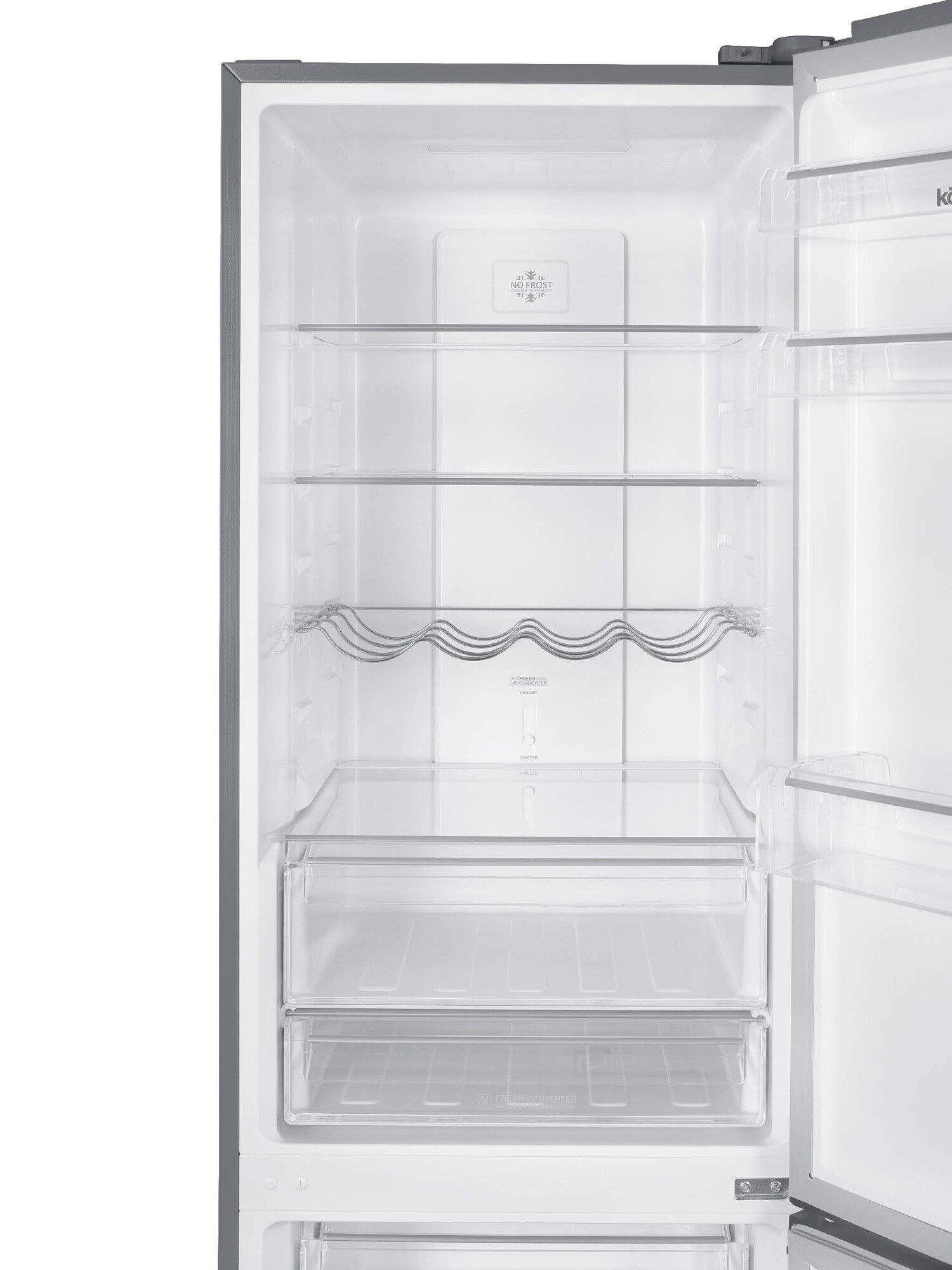 9158176 Холодильник с морозильником   Korting KNFC 62980 X серебристый STDN-0085379 - Вид №6