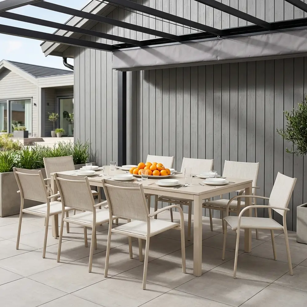 Стул садовый BEGINIA Lazo 56.5x57x85 см сталь бежевый STLM-2015904 - Вид №10