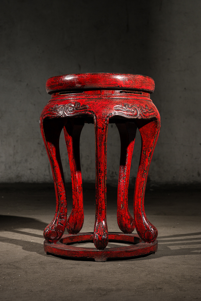 Табурет Юань- дэн Красный ДОМАШНЯЯ ОБСТАНОВКА CHINA 017396 Красный Santreyd  - Вид №1