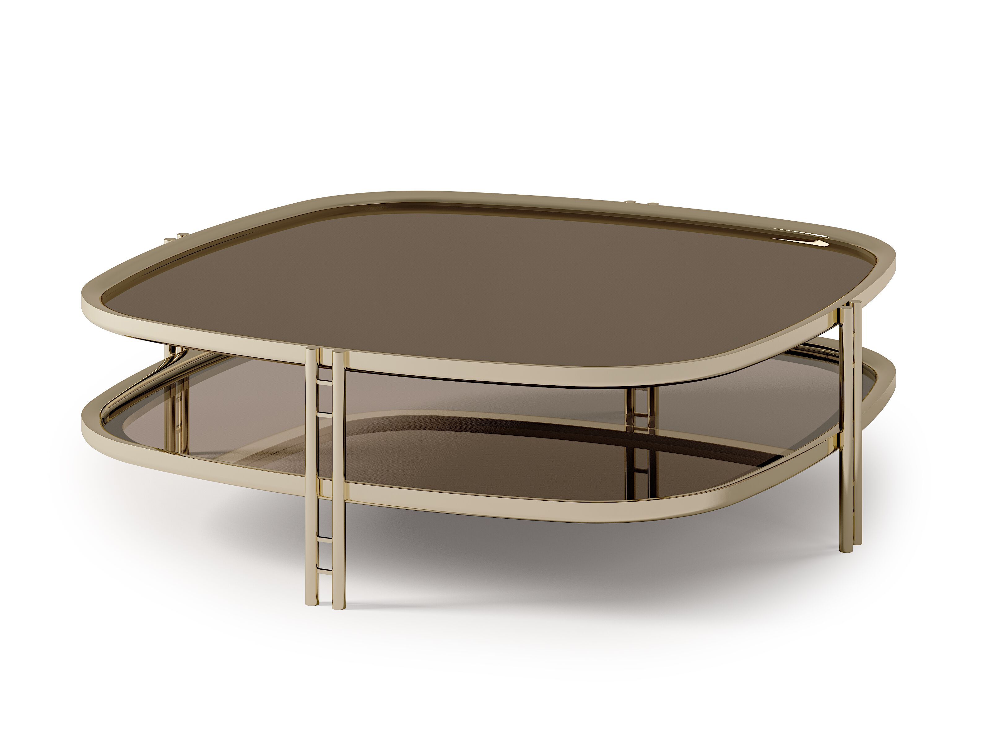 Зеркальный стеклянный квадратный журнальный столик Bizzotto Italia Atmosphera ARCH-00098270