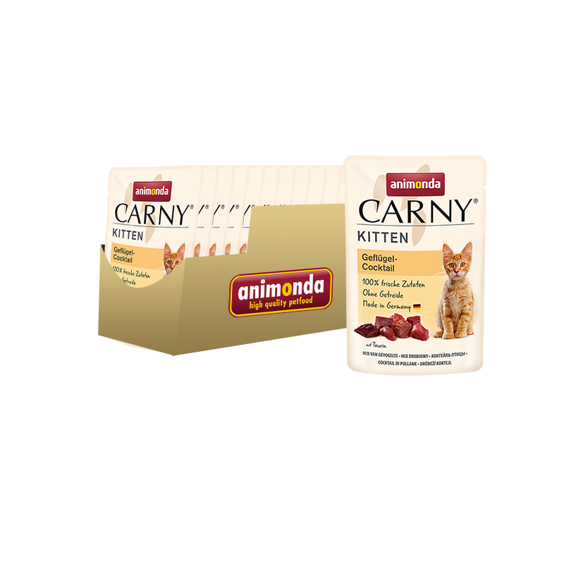 ПР0050431*12 Корм для котят Carny Kitten коктейль из мяса домашней птицы пауч 85г (упаковка - 12 шт) Animonda 