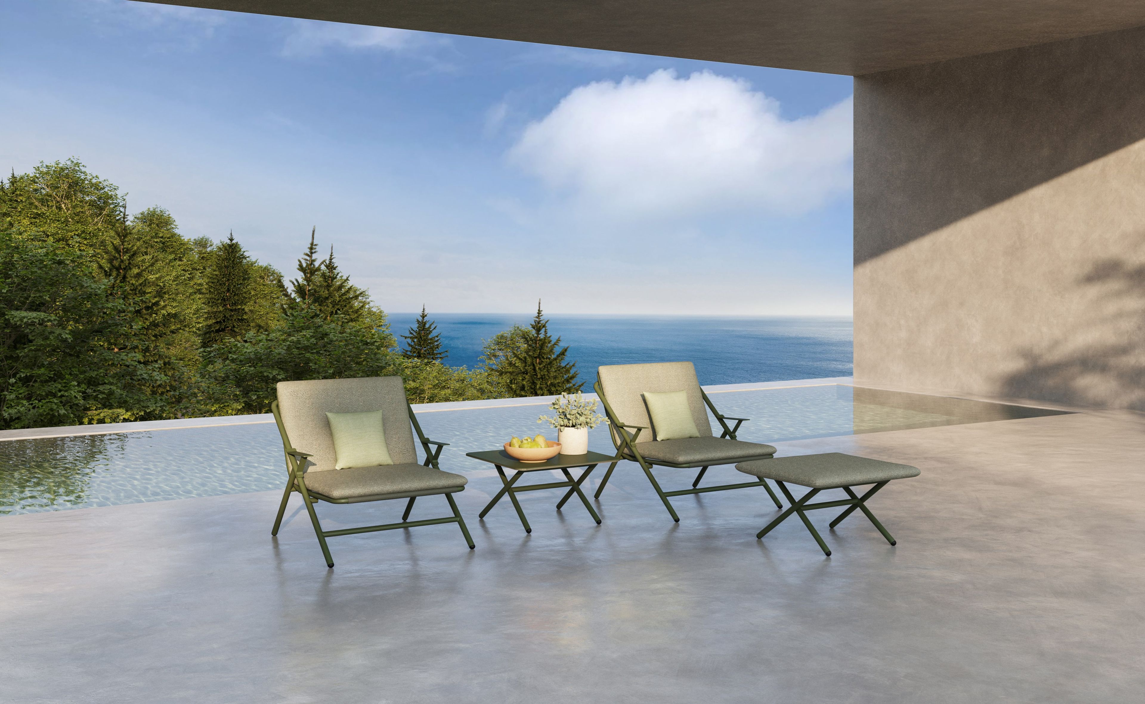 Садовое кресло из ткани и алюминия Bivaq Garda ARCH-00074644 - Вид №2