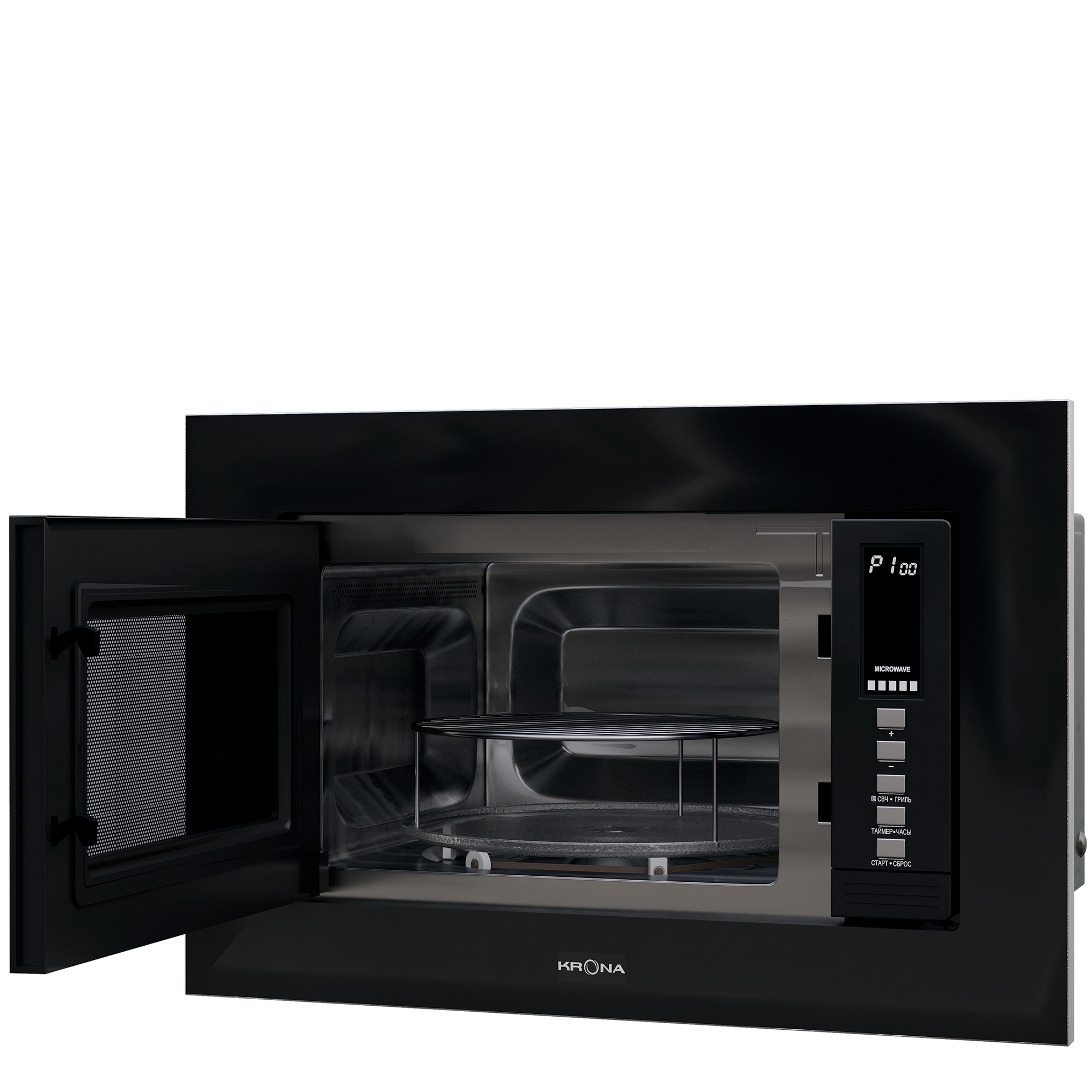 9907739 Встраиваемая микроволновая печь KRONA LAUNE 60 BL K черный KRONA1 STDN-0055173 - Вид №1