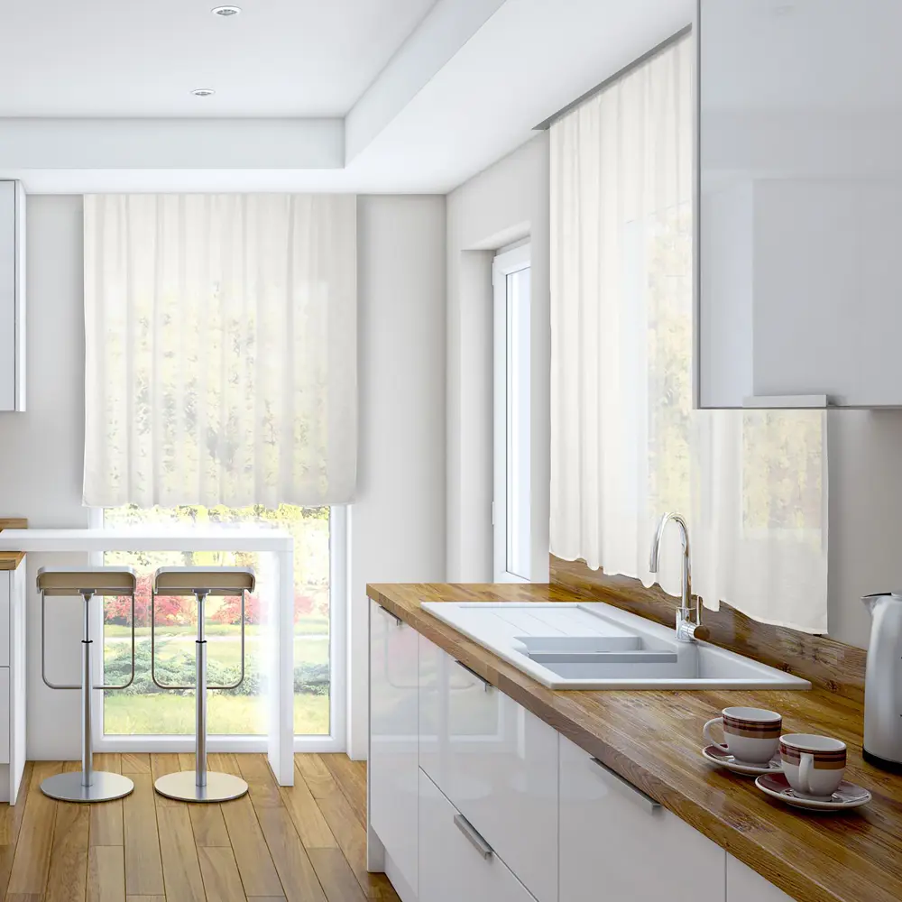 Тюль на ленте «Вилладж» 140х180 см цвет молочный WITERRA STLM-2132240 - Вид №5