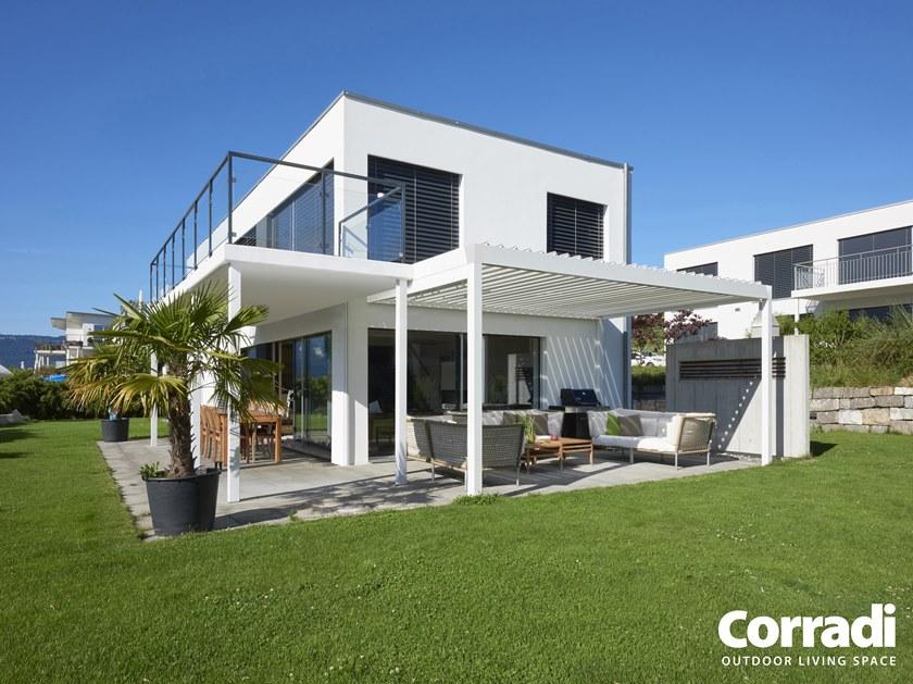 Corradi Отдельностоящая алюминиевая пергола с регулируемыми жалюзи Bioclimatics sun-id-1480320 - Вид №4