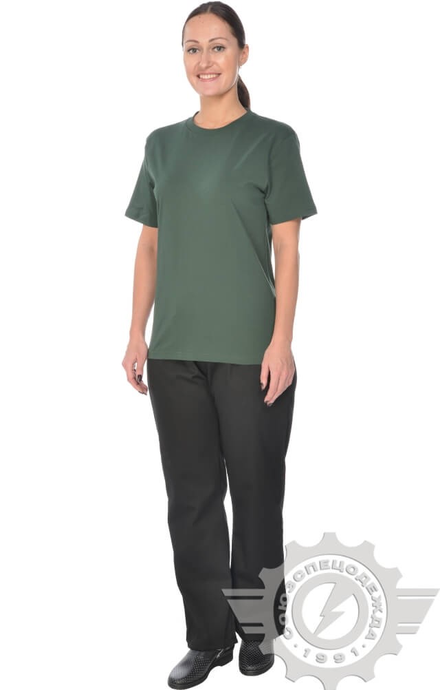 4958311 Футболка темно-зеленая  Одежда для официантов  размер XS (42-44) Спецодежда  - Вид №10