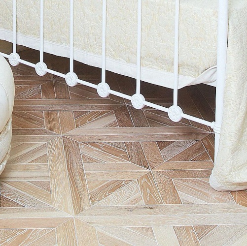 Модульный паркет Marco Ferutti Linea Linea Беленый Дуб с брашью (Текстурированная) 405х405 мм 2600600026 - Вид №4