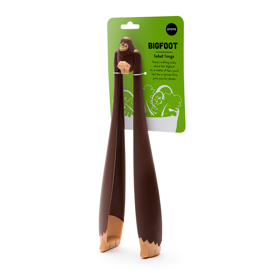 OT868 Щипцы салатные big foot коричневые OTOTO  - Вид №4