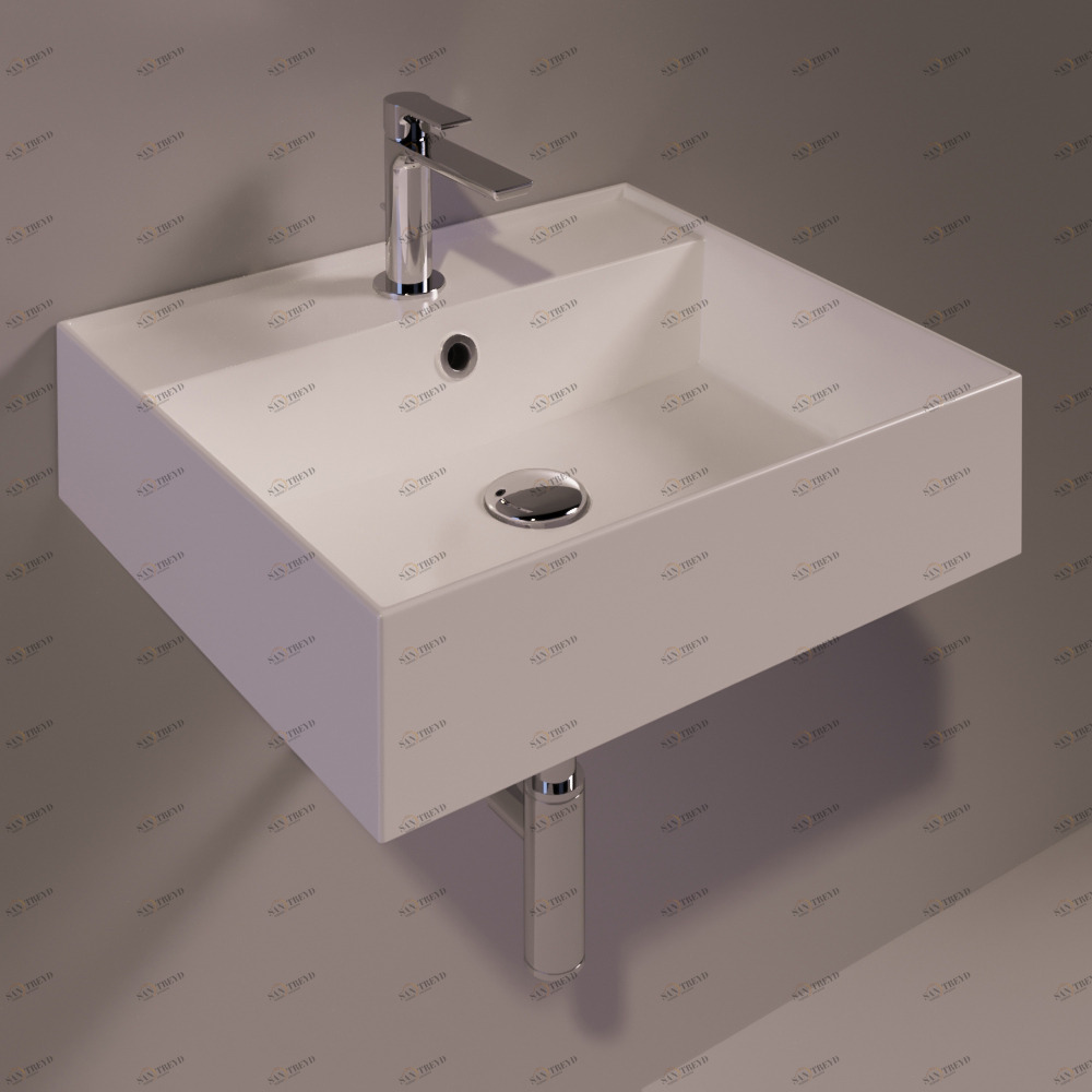 AG51BIANCO Подвесная раковина настенная прямоугольная Simas Agile белая