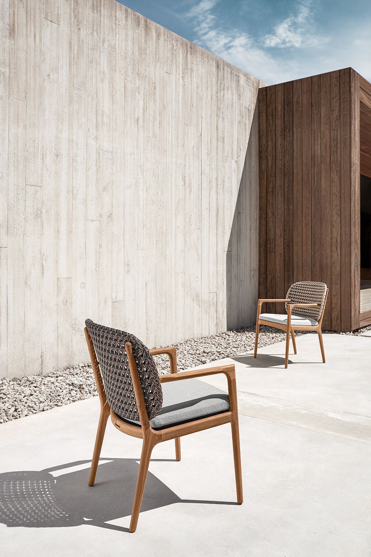 Плетеный и ТИК садовый стул с подлокотниками Gloster ARCH-00135262 - Вид №5