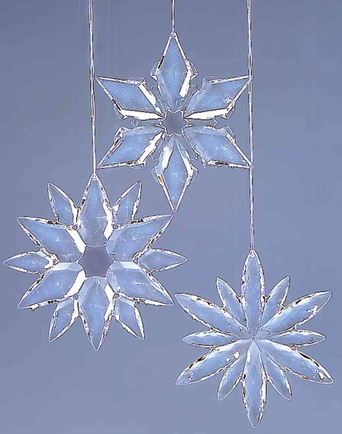 1195 001 a3 Украшение снежинки, акрил, 3 шт., Ø 11-12 см, разноцветные H-andreas 