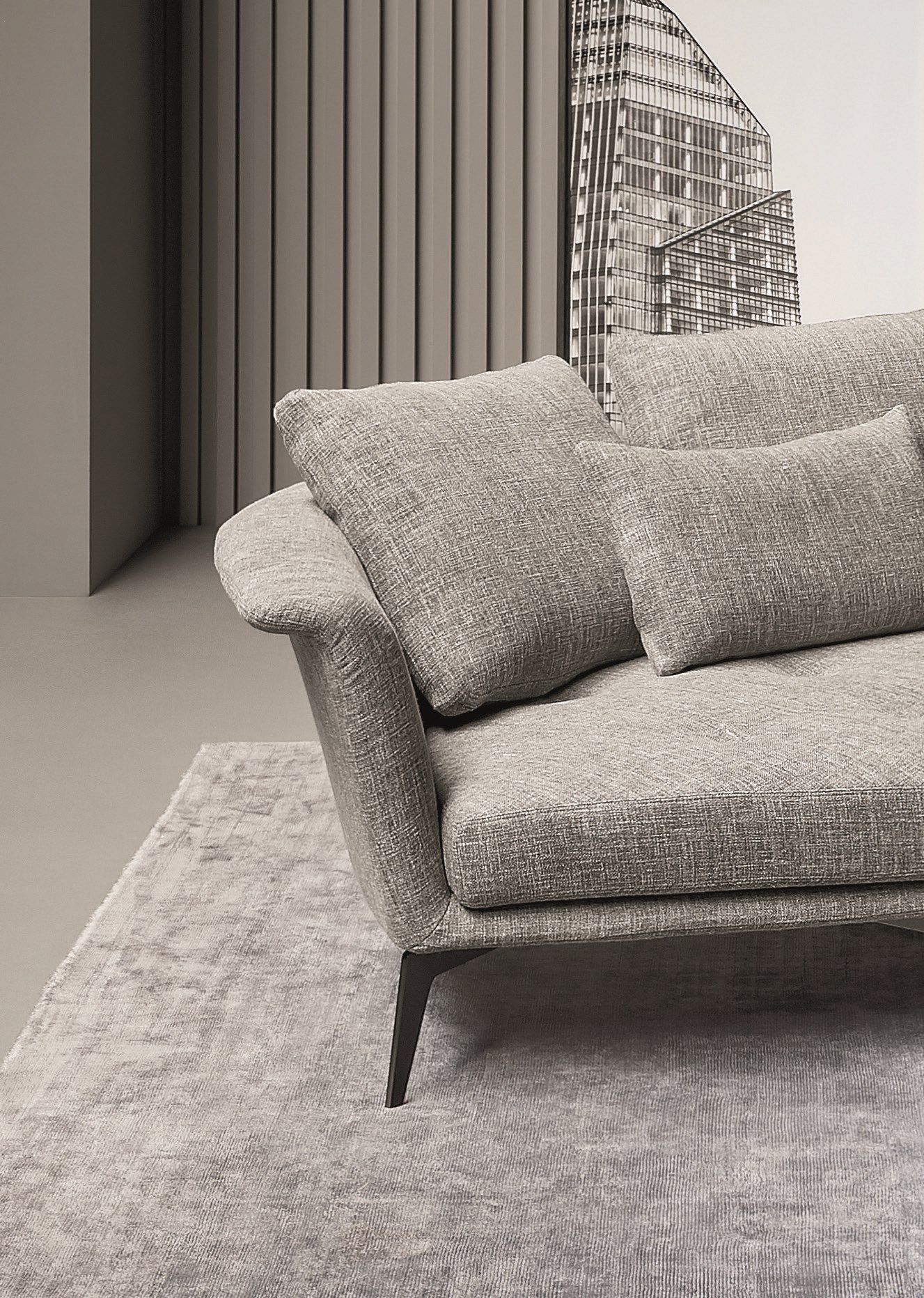 Изогнутый диван из ткани BONALDO Lovy ARCH-00130893 - Вид №1