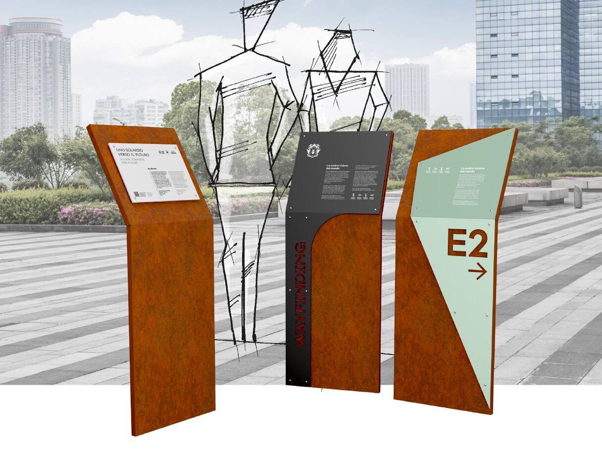 Стальная трибуна для общественных мест Corten™ Remor вывески парков ARCH-00099574