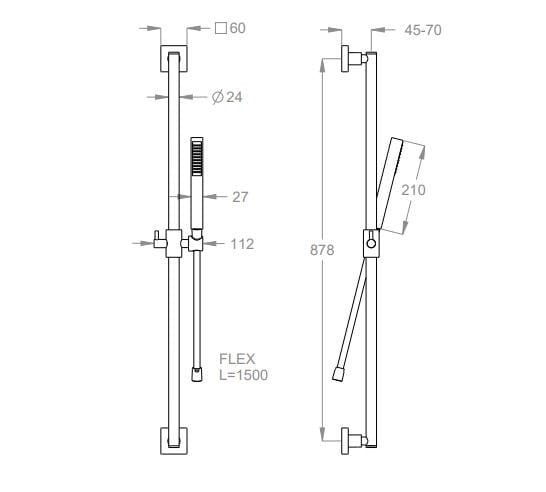 Латунный подъемный стержень с ручным душем Fir Italia подъемные стержни ARCH-00089085 - Вид №2