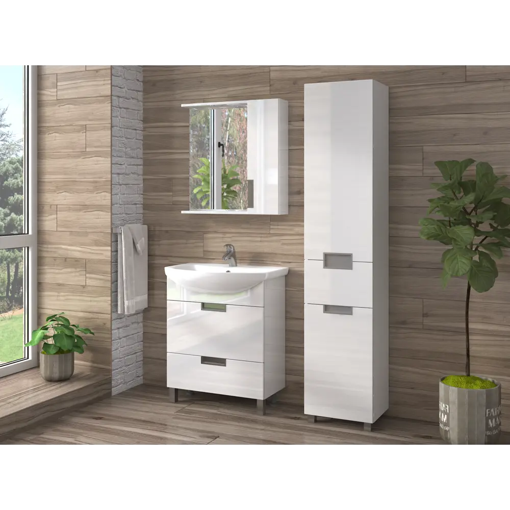 Тумба под раковину напольная Vigo Венто 60 см цвет белый STLM-2049261 - Вид №7