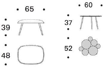 Saba Italia Подставка для ног из ткани Grace sun-id-1359276 - Вид №2