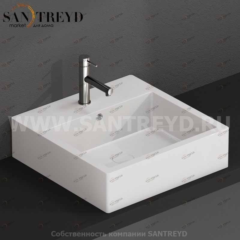 SCQ51BI Подвесная раковина настенная прямоугольная Ceramica Globo  белая 