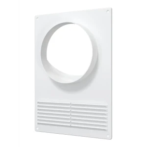 Вентиляционная решетка с фланцем Fonet 180x250 мм D120 мм пластик цвет белый
