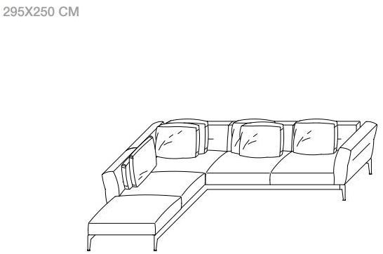 Flexform Модульный угловой диван из ткани Adda sun-id-1492162 - Вид №9