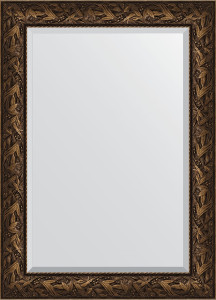 BY 3469 Зеркало с фацетом в багетной раме - византия бронза 99 mm EVOFORM Exclusive