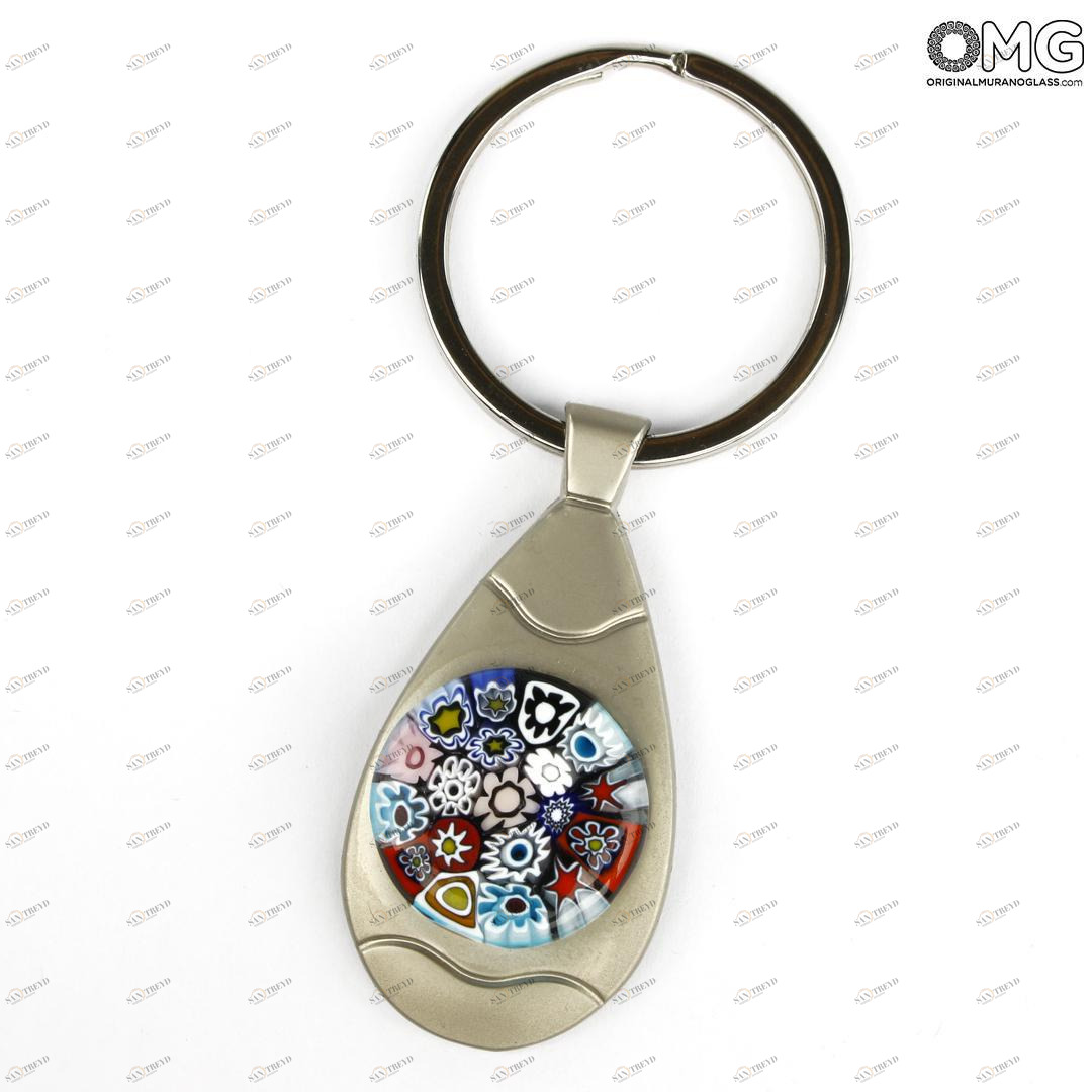 4065 ORIGINALMURANOGLASS Брелок для ключей Миллефиори - муранское стекло OMG 9 см 