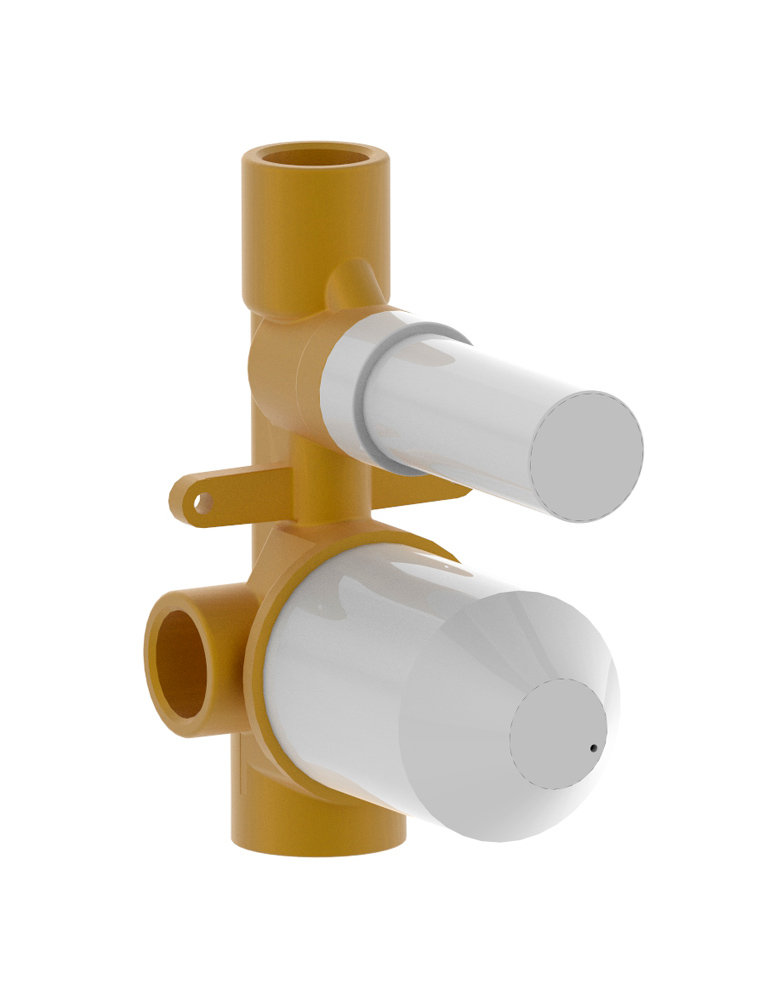 124029 Bellosta Rubinetterie ВСТРОЕННЫЙ СМЕСИТЕЛЬ С ДИВЕРТЕРОМ НА 2 ВЫХОДА 