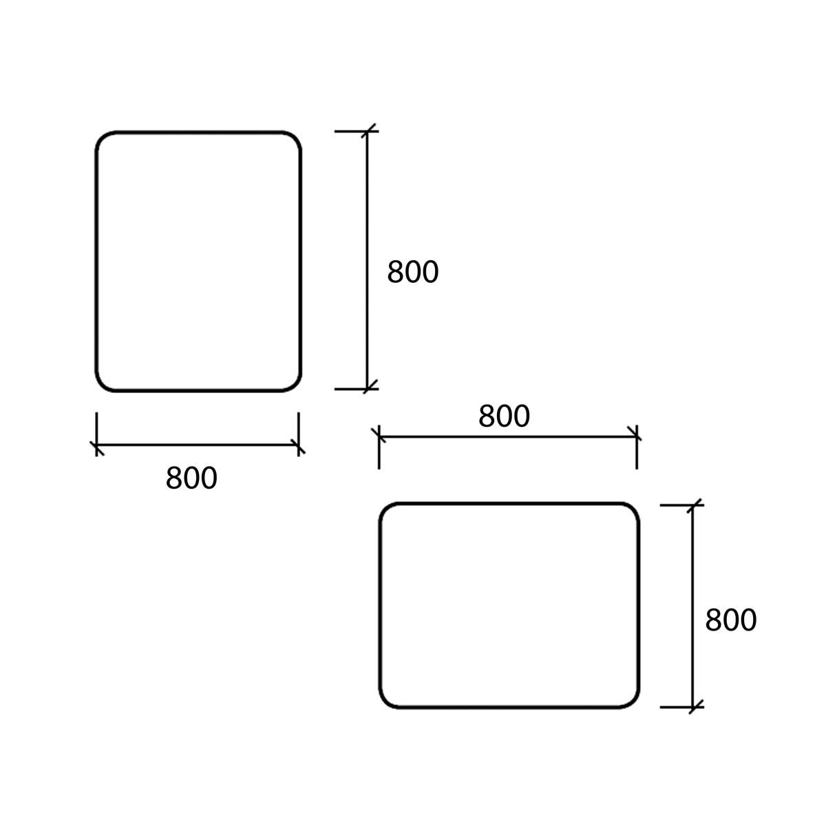 20732 SALGAR Зеркало ROTA 800 800 x 800 мм  - Вид №3