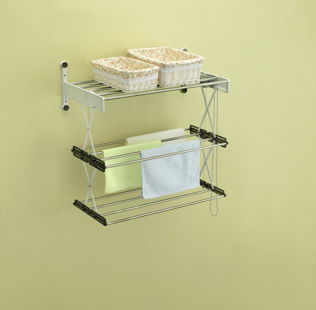 Трехуровневая сушилка для белья на стену Веллекс RH (3 полочки) RH3060 (Длина - 64см) SensPa sun-id-2005484