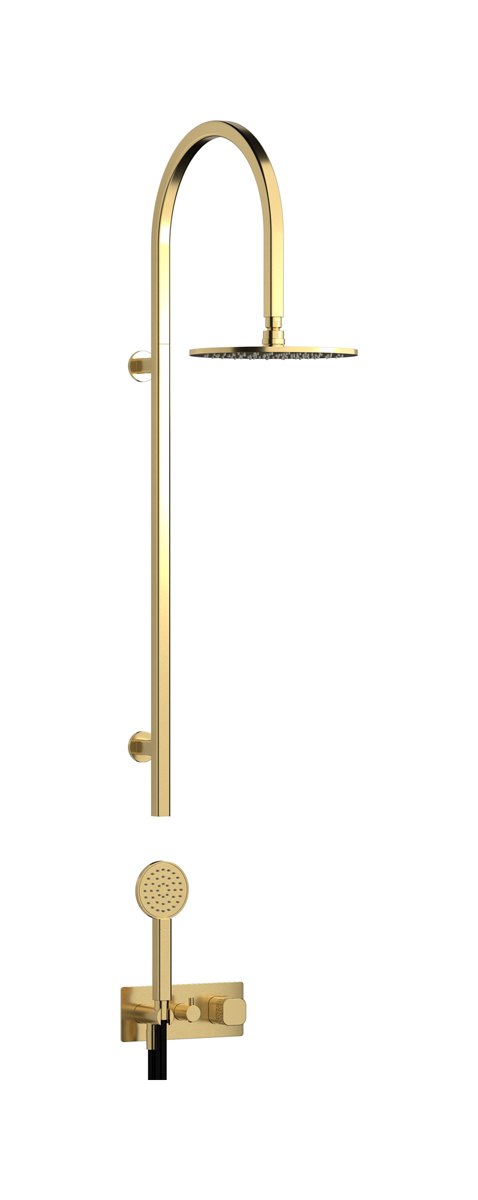 Душевая колонна в комплекте с душевым гарнитуром. WE ARE IB eo800os_2 Brushed Gold Elio