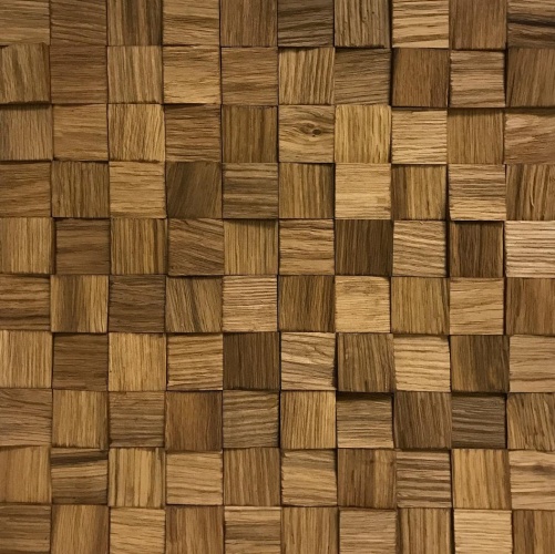 Мозаика и 3D панели из дерева Tarsi 3D 3d Колотый 1.0.2.1 Дуб Селект 3д (мозаика панели), рельефная (3Д (мозаика панели), Рельефная) 300х300 мм 1401100060 - Вид №1