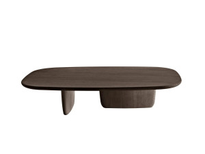 Деревянный овальный журнальный столик