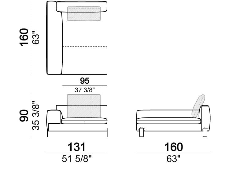 3-местный тканевый диван Arketipo BROWN SUGAR ARCH-00058205 - Вид №15