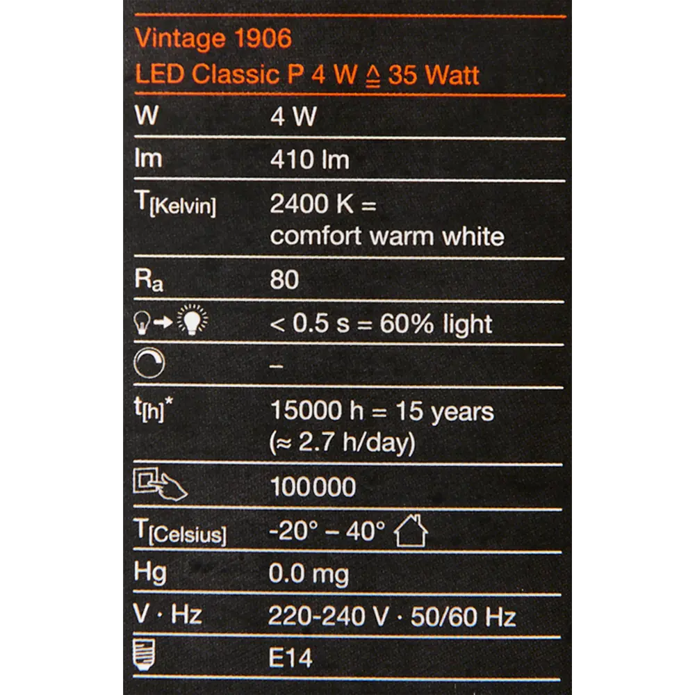 Лампа светодиодная Osram филаментная E14 220-240 В 4 Вт/824 шар 410 Лм STLM-2109879 - Вид №5