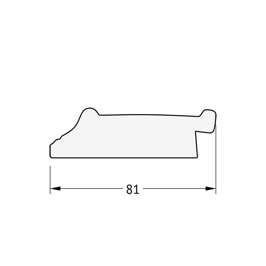 BY 1125 Зеркало с фацетом в багетной раме - черный ардеко 81 mm EVOFORM Exclusive - Вид №3
