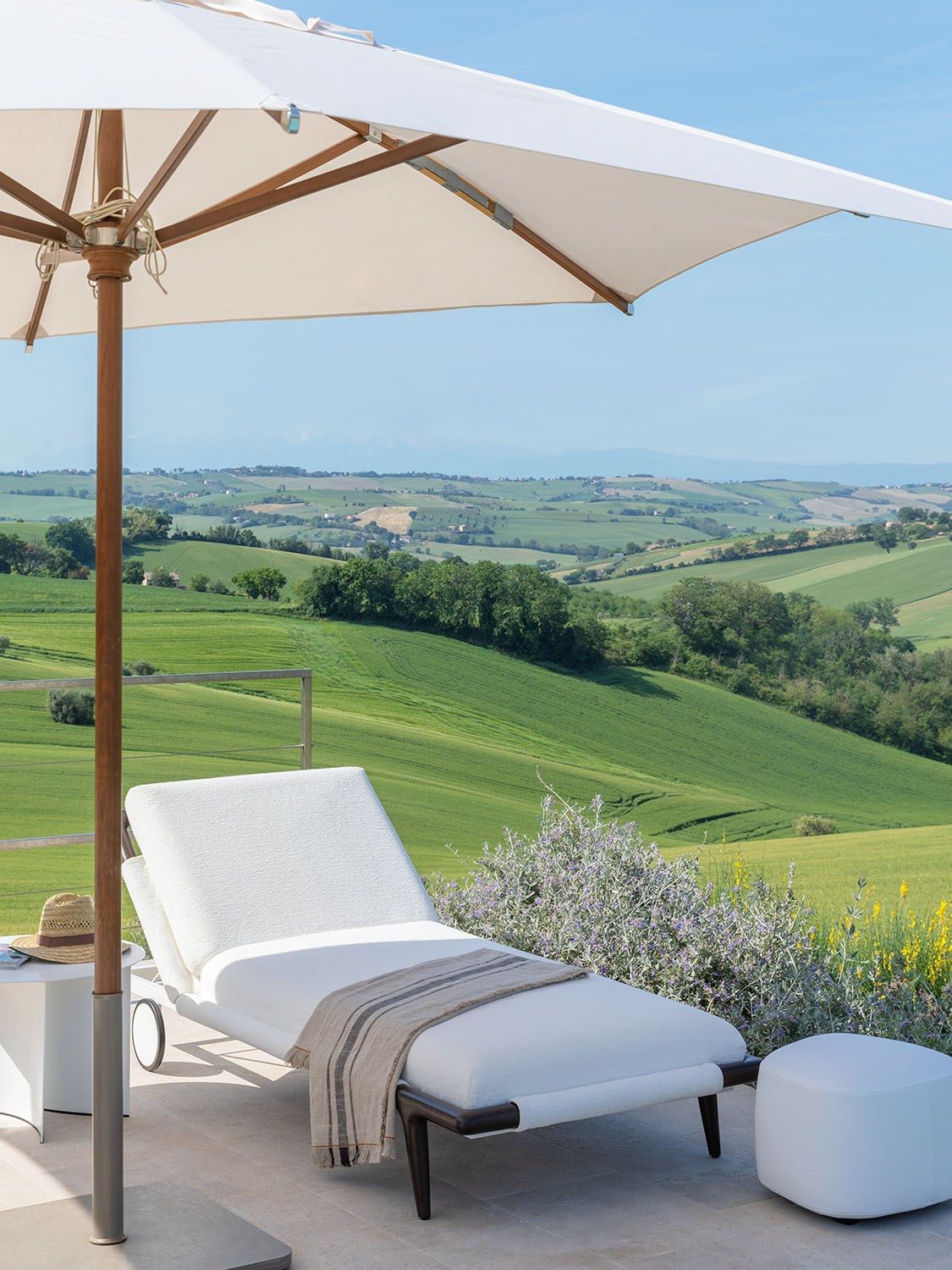 Садовая кровать с откидывающейся спинкой в ироко Flou Гауди ARCH-00148508 - Вид №7